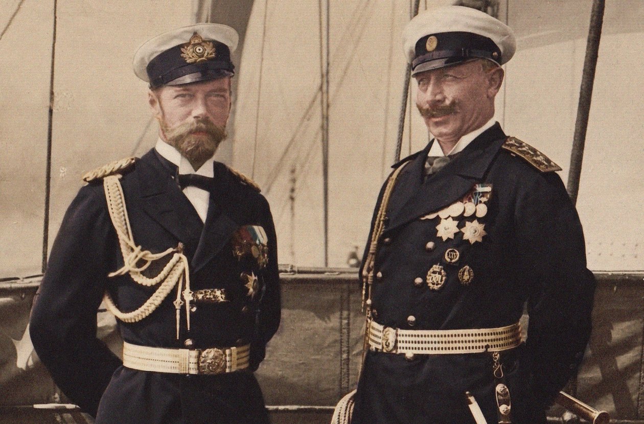 Czar Nicolau II e Kaiser Guilherme II em Björkö, 1905. de Unbekannt