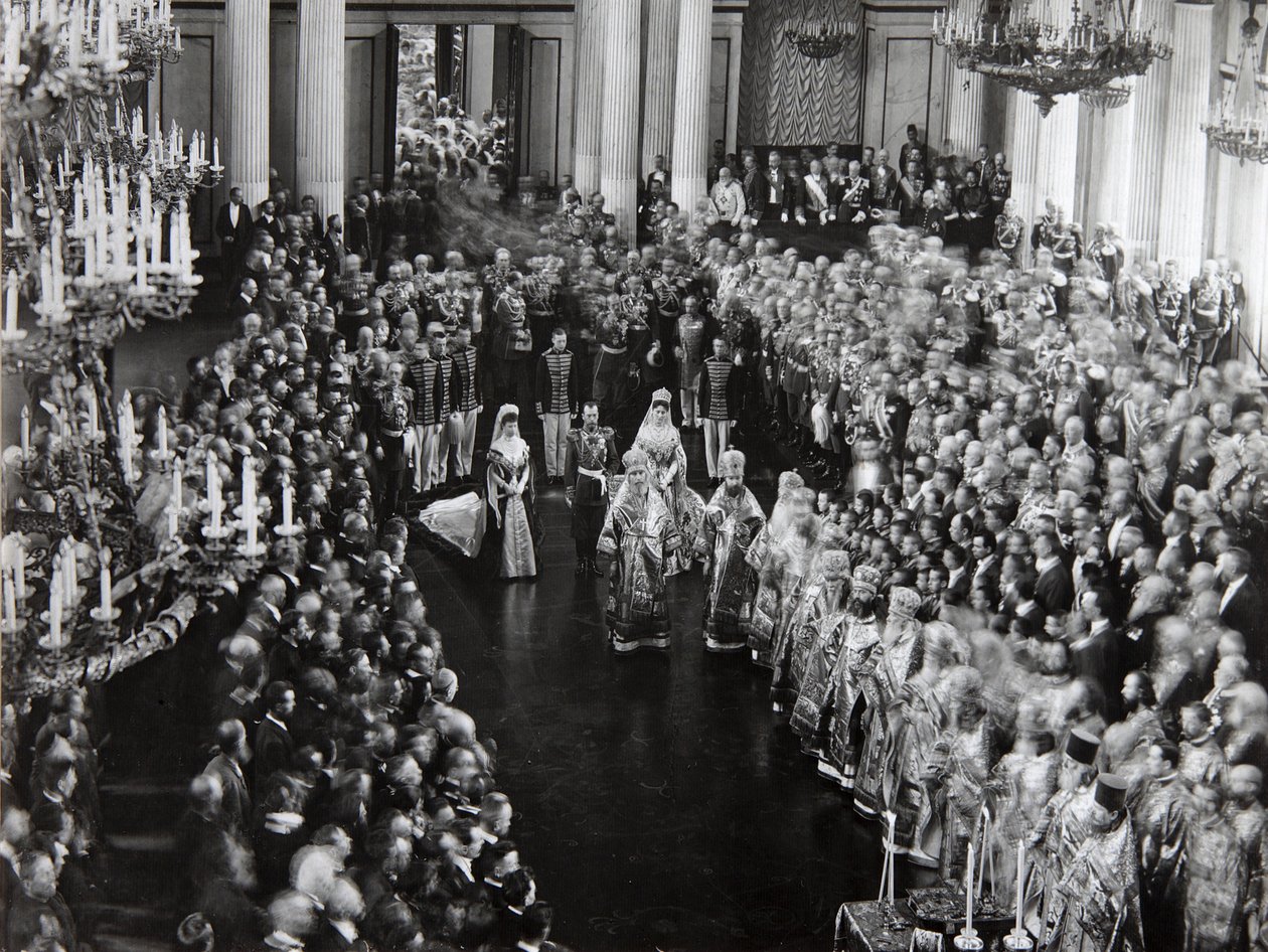 Czar Nicolau II na cerimônia de abertura da primeira Duma, São Petersburgo, Rússia, 1906 de Unbekannt