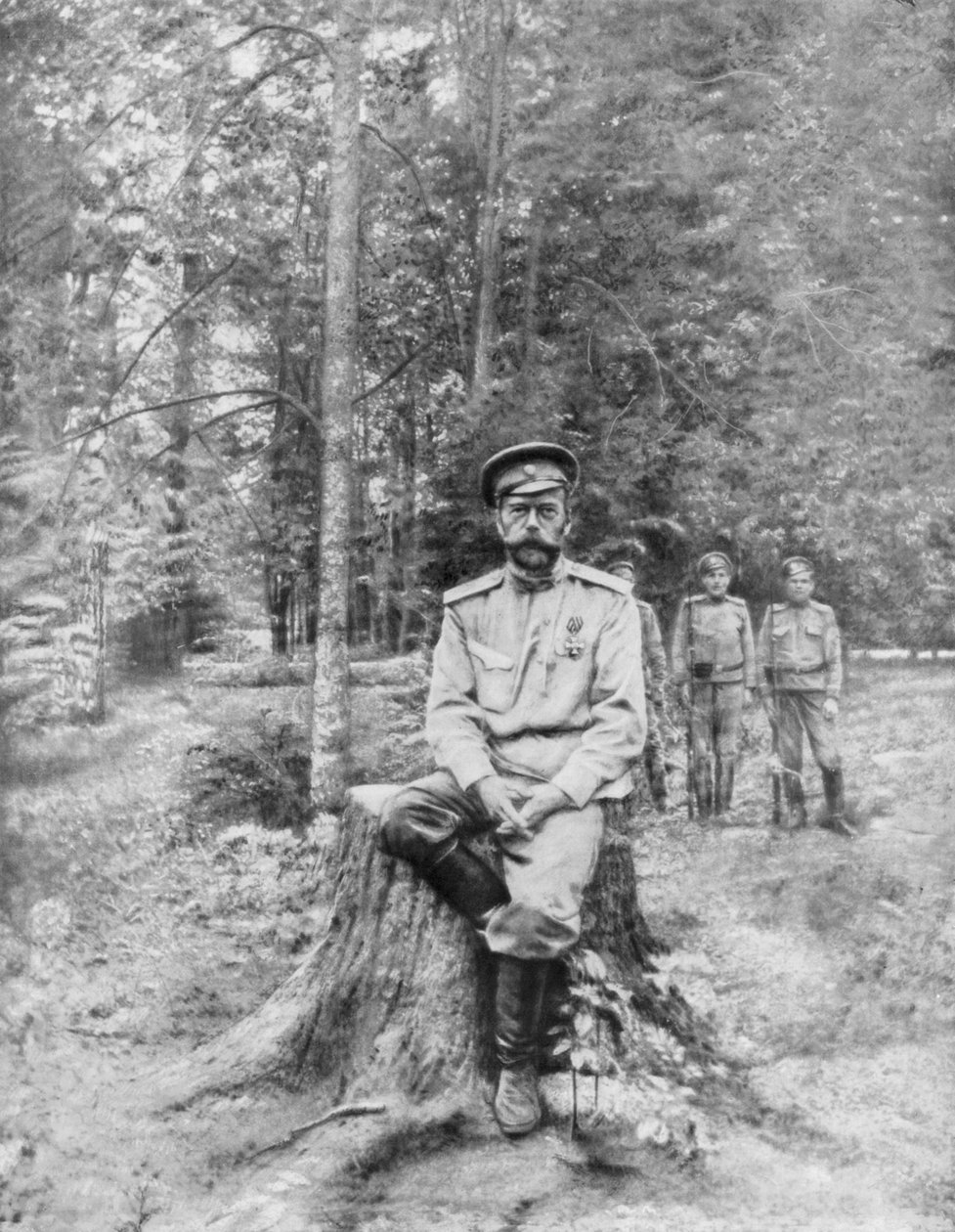 Czar Nicolau II no exílio, Tobolsk, Sibéria, 13 de agosto de 1917 de Unbekannt