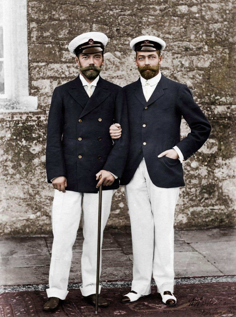 O czar Nicolau II da Rússia e o rei George V da Grã-Bretanha de Unbekannt