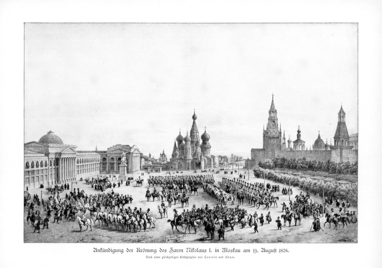 Czar Nicolau I da Rússia em Moscou, 19 de agosto de 1826 1900 de Unbekannt