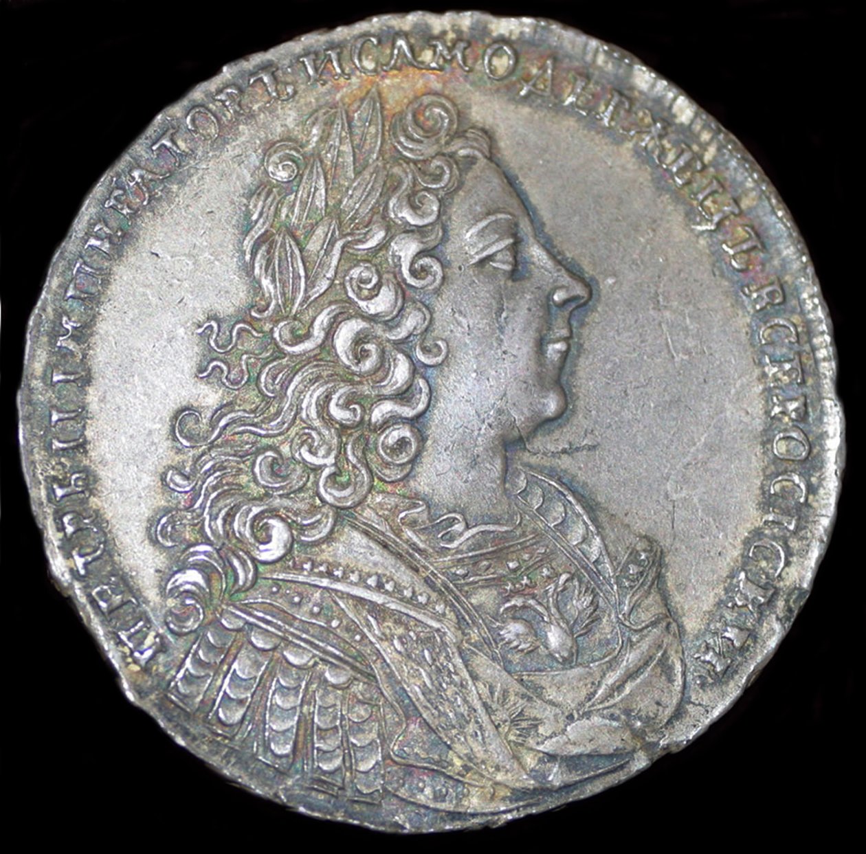 Czar Pedro II da Rússia. Rublo de prata de 1728, 1728 de Unbekannt