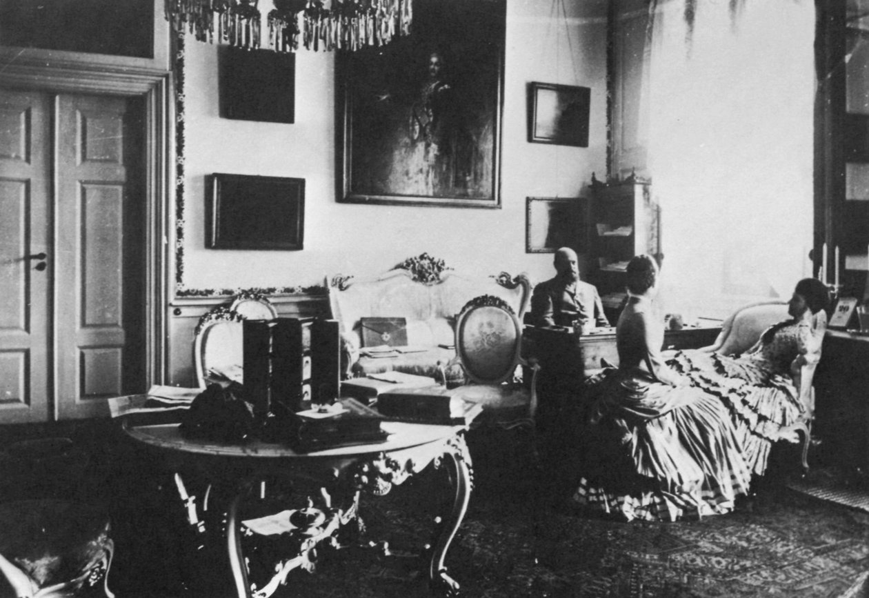 Tsarevich Alexander e Grã-Duquesa Maria Feodorovna da Rússia, c1880 de Unbekannt