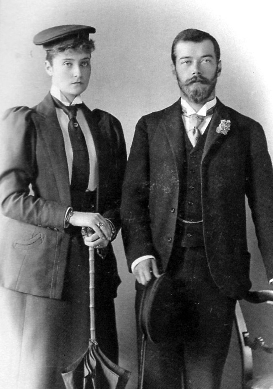 Tsarevich Nicholas Alexandrovich da Rússia e princesa Alix de Hesse, Londres, 1894 de Unbekannt