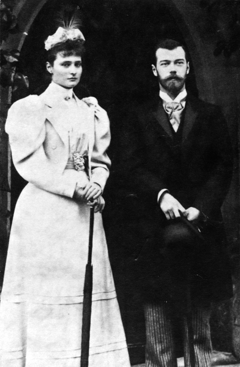 Czarina Alexandra Feodorovna e czar Nicolau II da Rússia, c1900. de Unbekannt