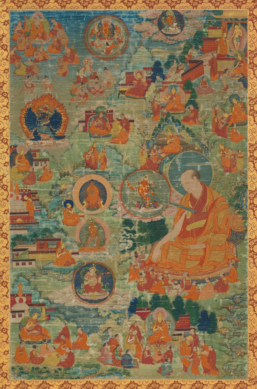 Tsong-kha-pa e cenas de sua vida, século 18. de Unbekannt