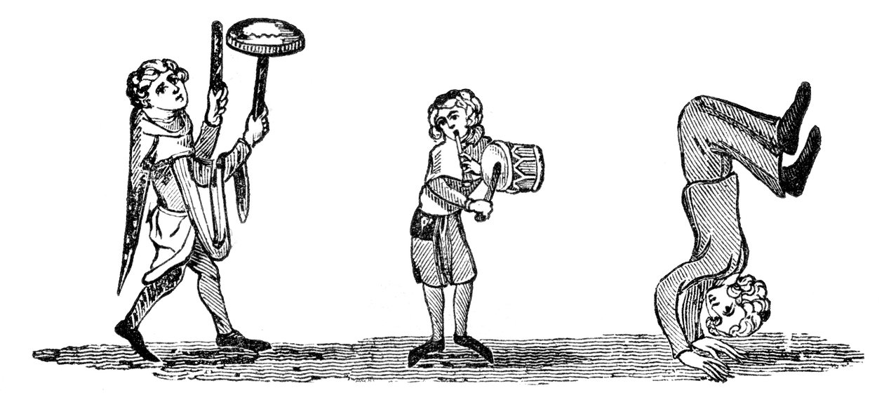 Cair com músicos, século 14, 1833 de Unbekannt