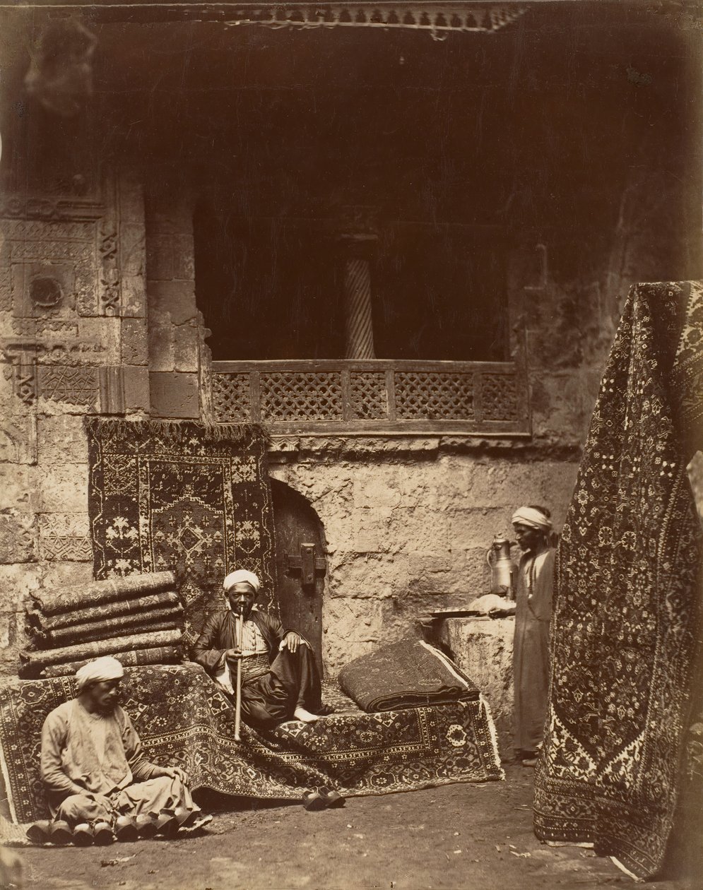 Bazar de Tapetes Turcos, Cairo, ca. 1880. de Unbekannt