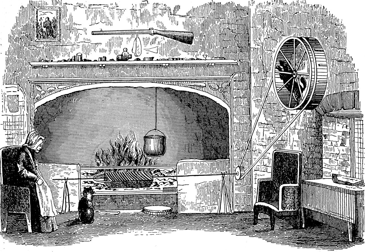 Turnspit cão no trabalho, c1880 de Unbekannt