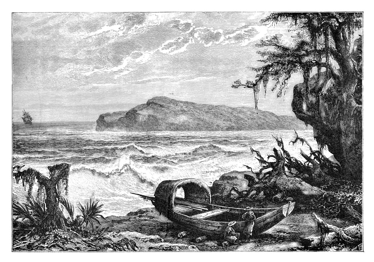 Ilha da tartaruga, vista tirada na foz dos três rios, c1890 de Unbekannt