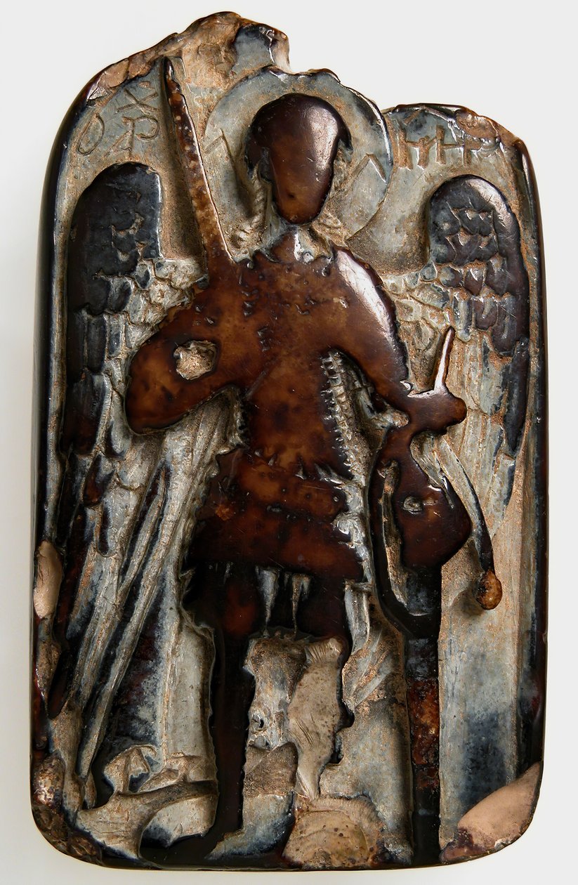Pingente de Duas Faces com o Arcanjo Miguel e Daniel na Cova do Leão, Bizantino, 1200 ou posterior. de Unbekannt