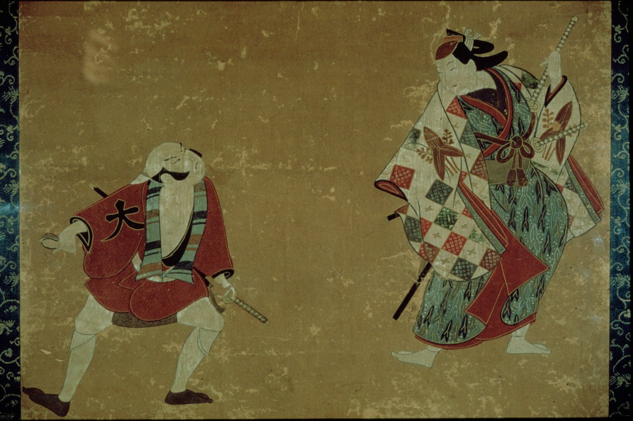 Dois atores em uma peça, 1700-1705 de Unbekannt