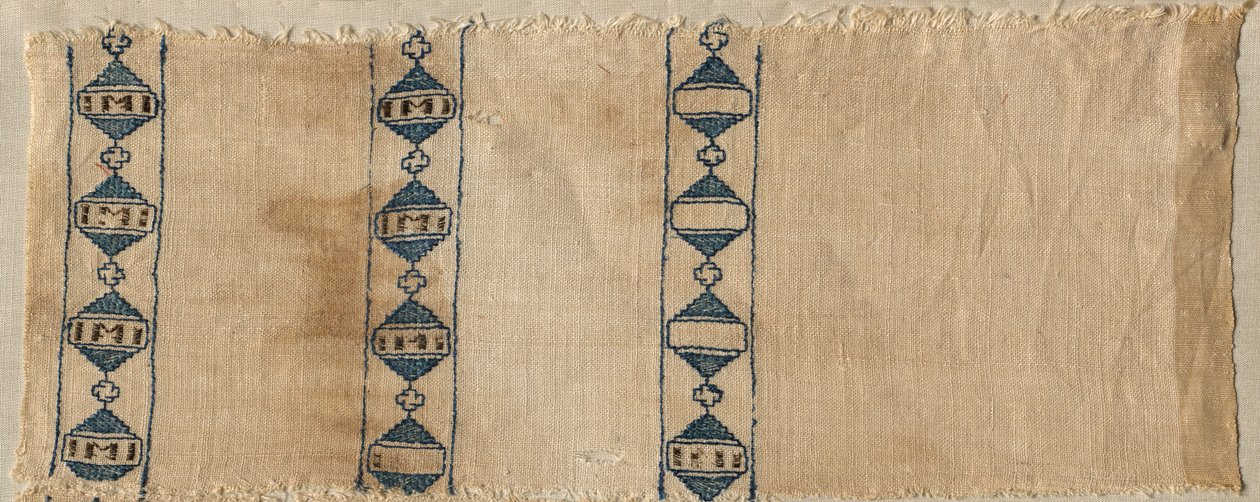 Dois fragmentos de um lenço ou cocar, 1300s. de Unbekannt