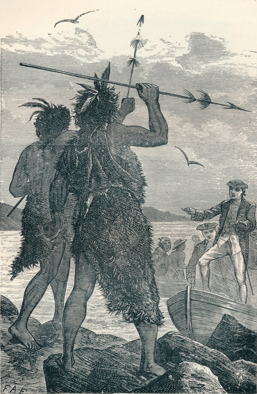 Capitão Cooks Landing, de disputa de dois nativos, 1904 de Unbekannt