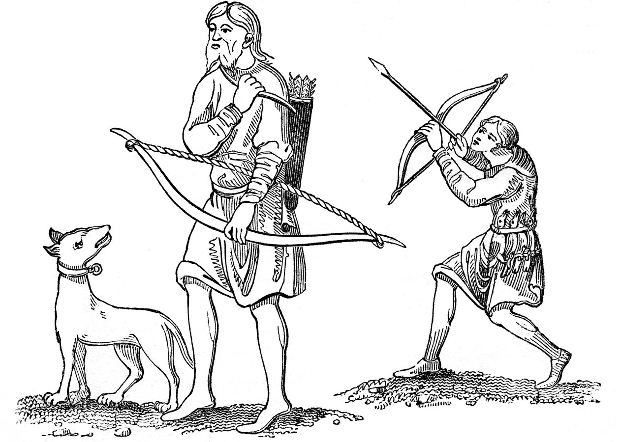 Dois arqueiros saxões, século VIII, 1833 de Unbekannt