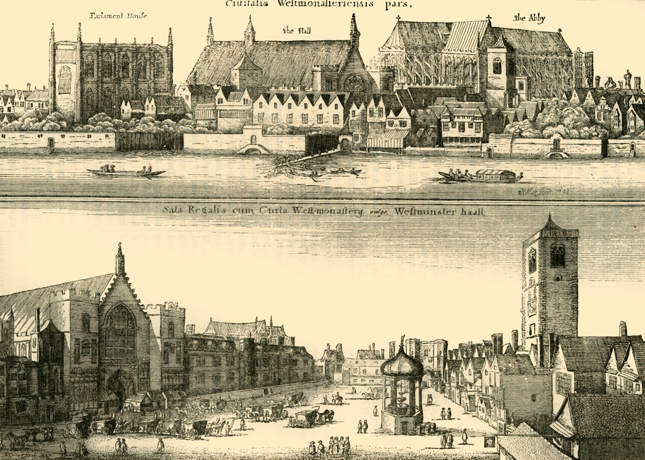 Duas vistas de Westminster, 1881. de Unbekannt