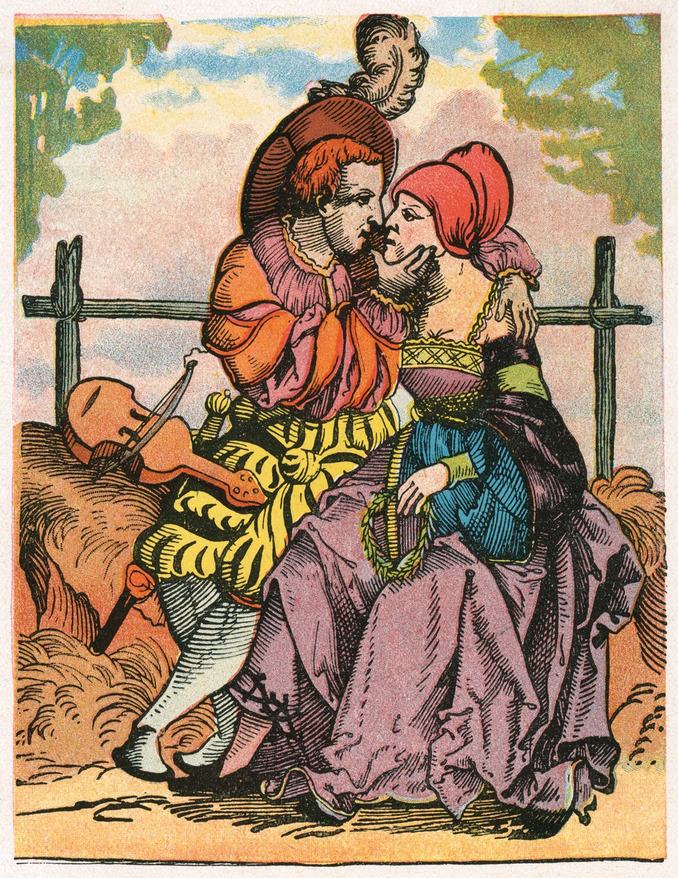 Dois amantes, século XVI de Unbekannt