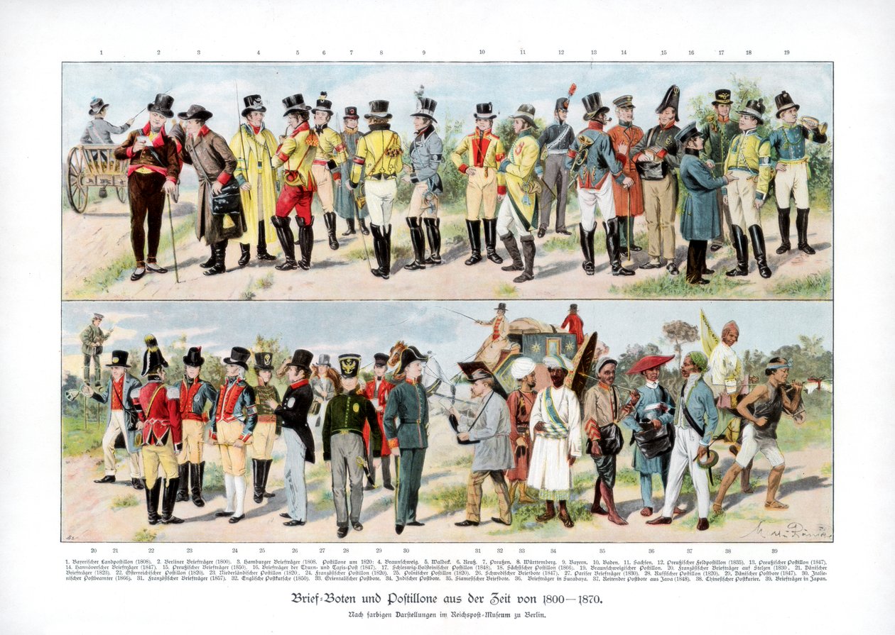 Tipos de carteiros de 1800-1870, 1900 de Unbekannt