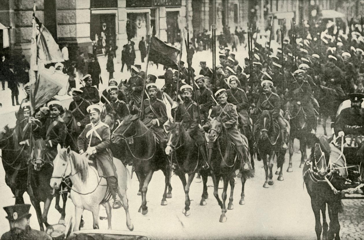 Tipos da cavalaria russa, 1919. de Unbekannt