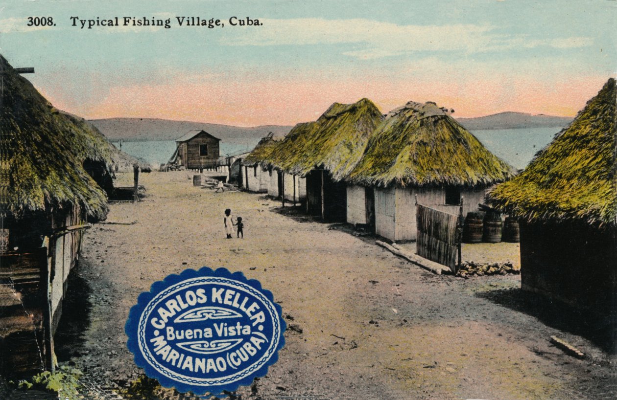 Aldeia piscatória típica, Cuba, 1912 de Unbekannt