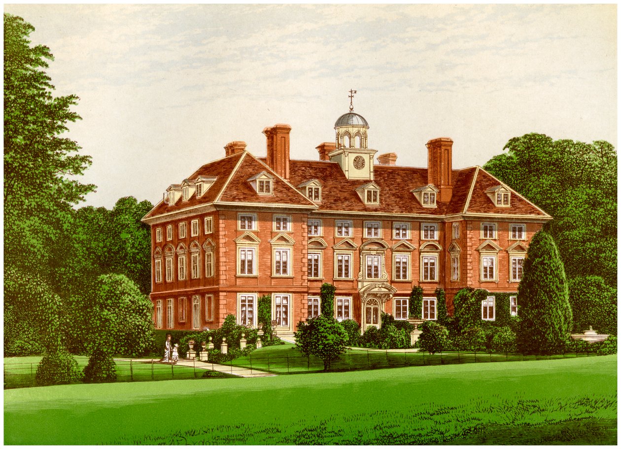 Tyttenhanger Park, Hertfordshire, casa da Condessa de Caledon, c1880 de Unbekannt