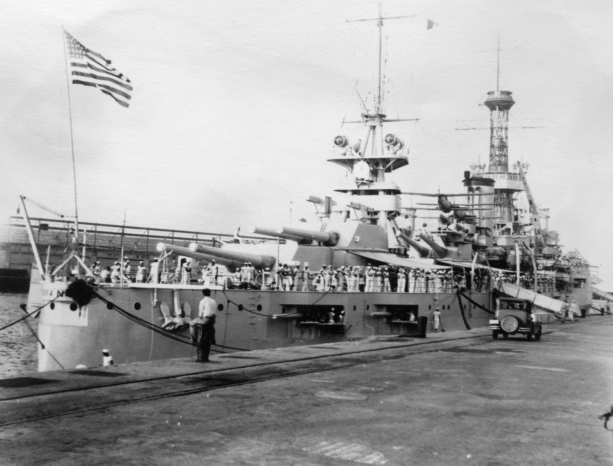Navios de guerra da Marinha dos EUA, estaleiro da Marinha, Balboa, Panamá, 1931 de Unbekannt