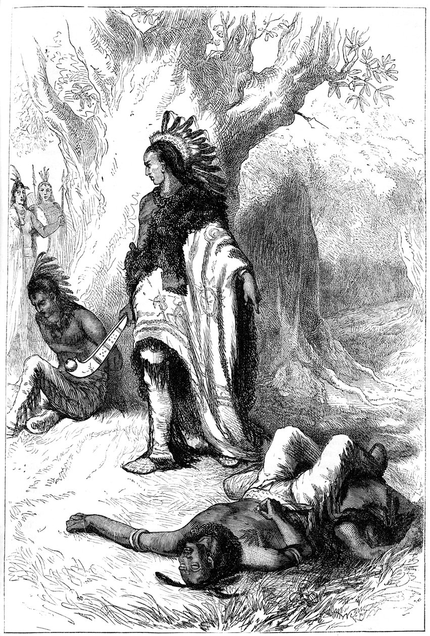 Uncas e Miantonomoh, 1643 c1880 de Unbekannt