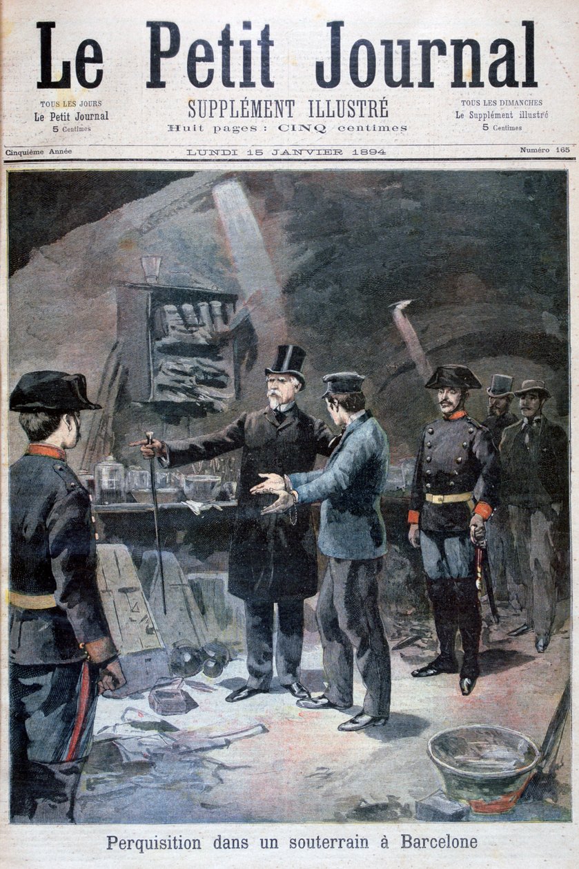 Busca subterrânea de anarquistas, Barcelona, 1894 de Unbekannt