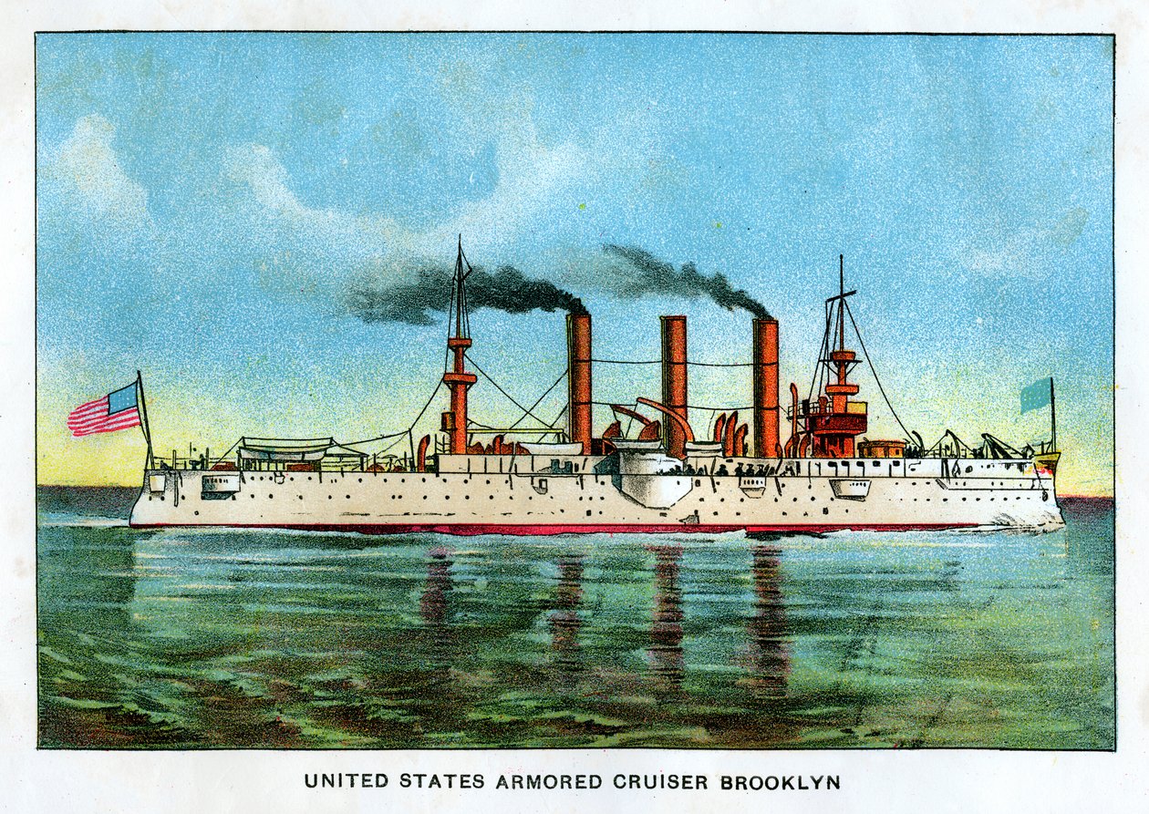 Estados Unidos Armored Cruiser Brooklyn, c1890s de Unbekannt