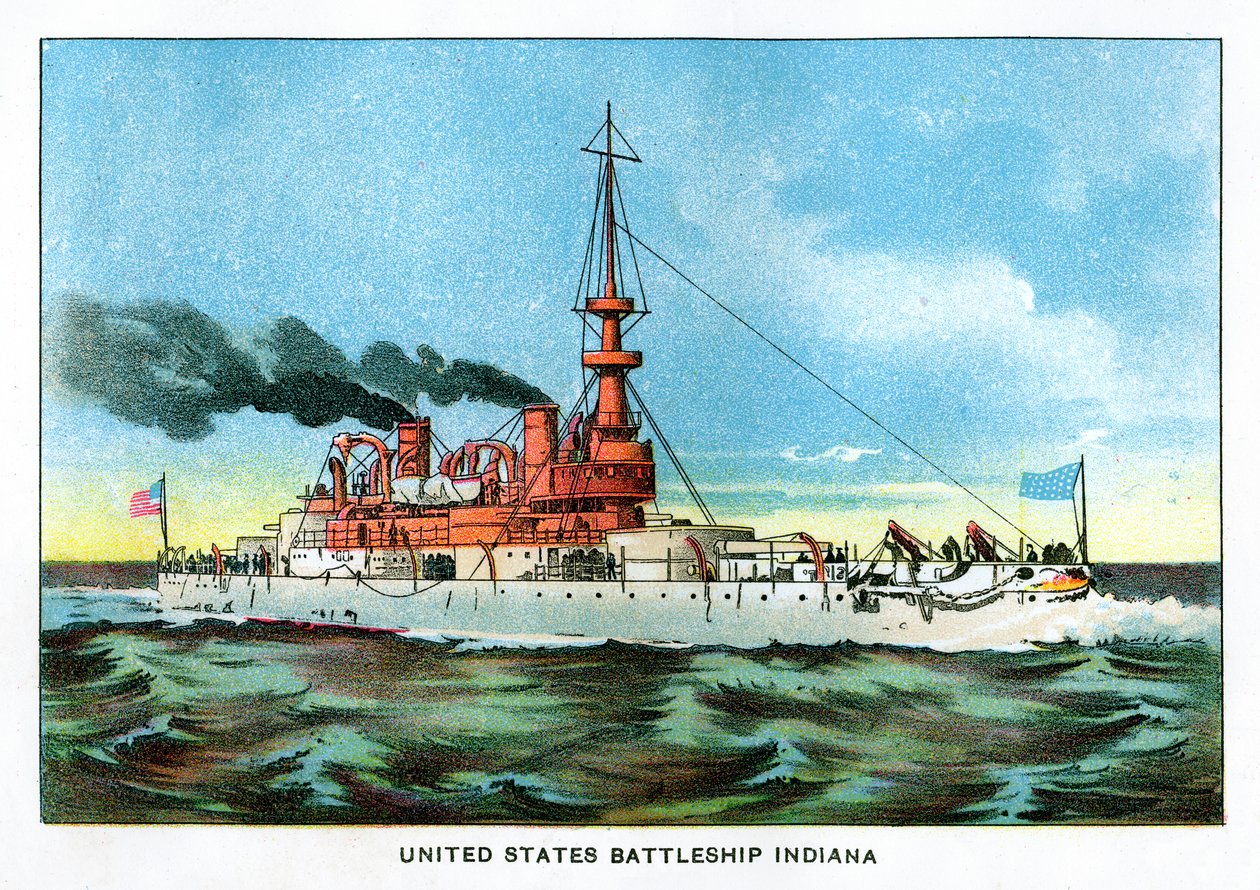 Navio de guerra Indiana, c1890s de Unbekannt