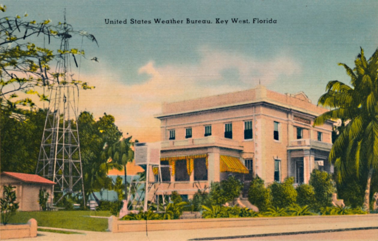 Agência Meteorológica dos Estados Unidos, Key West, Flórida, c1940s de Unbekannt
