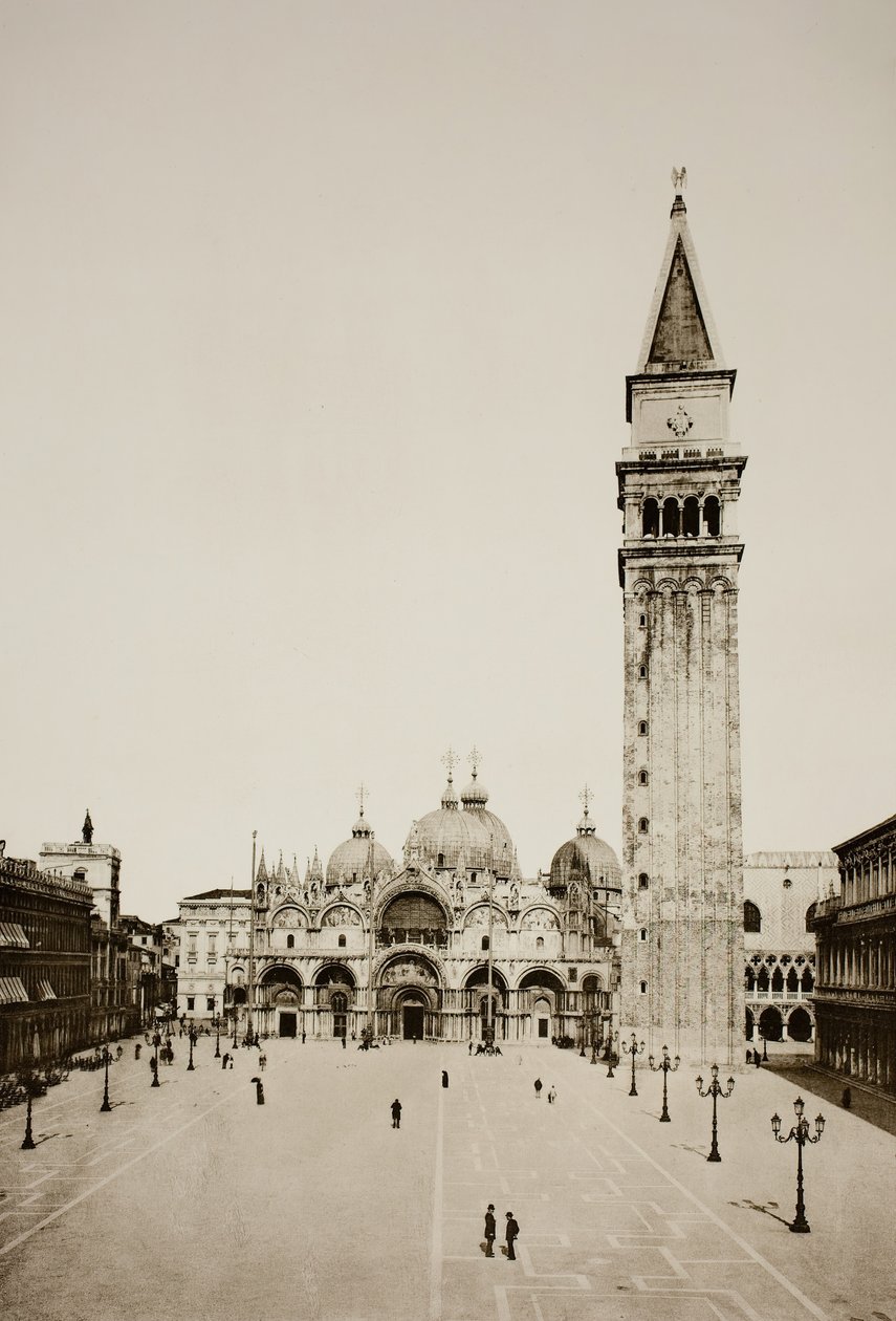 Sem título 96, c. 1890. [Basílica e Campanário de São Marcos, Veneza]. de Unbekannt