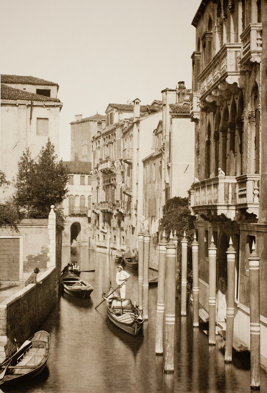 Sem título II 41, c. 1890. [Gôndola no canal, Veneza]. de Unbekannt
