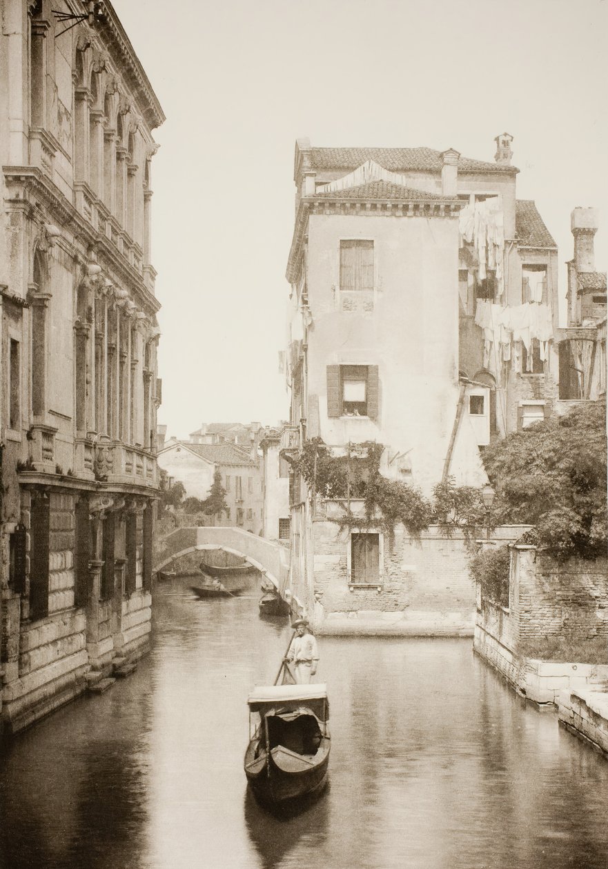 Sem título II 8, c. 1890. [Gôndola no canal, Veneza]. de Unbekannt