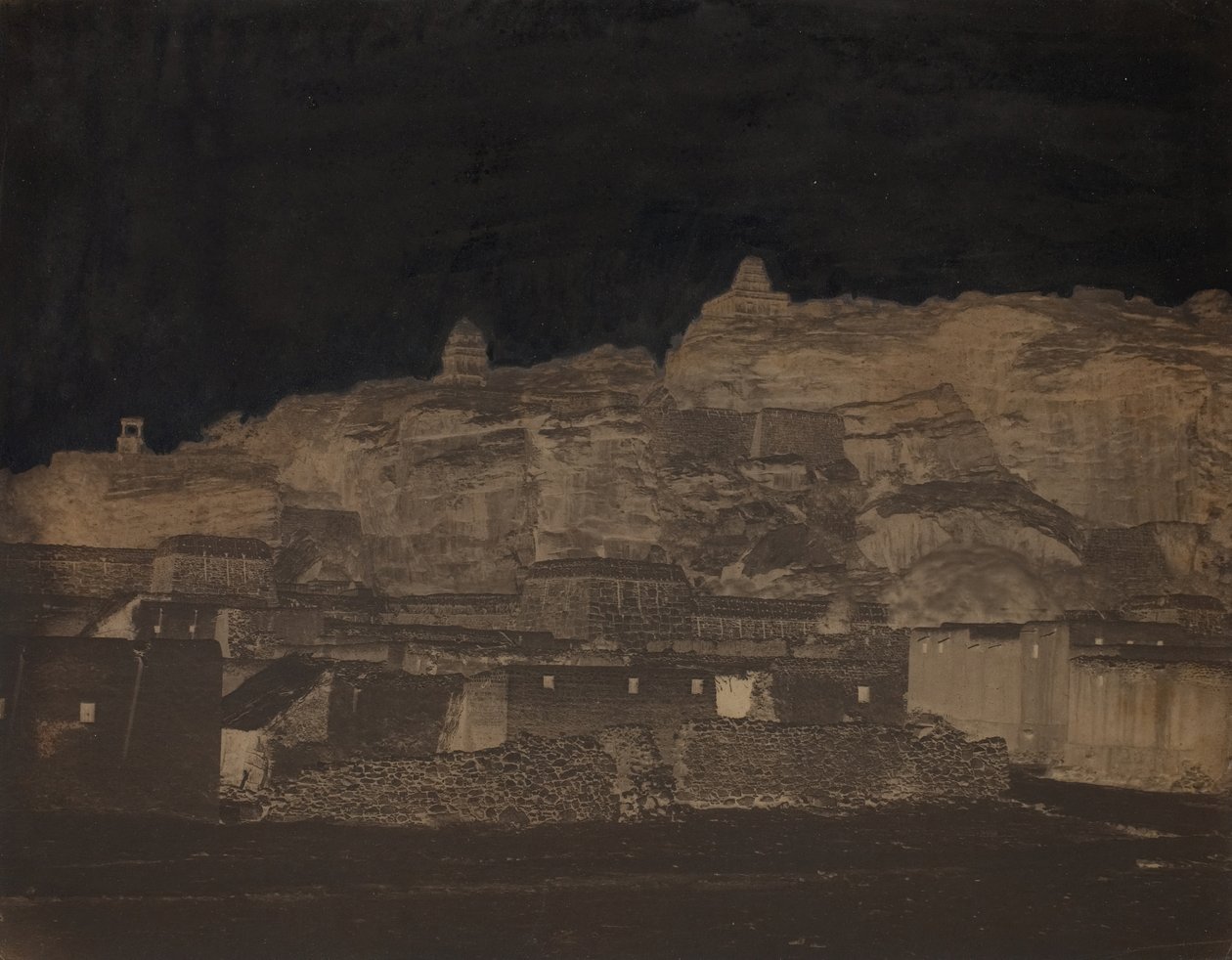 Sem título, [edifícios, possivelmente um sítio arqueológico], década de 1860. de Unbekannt