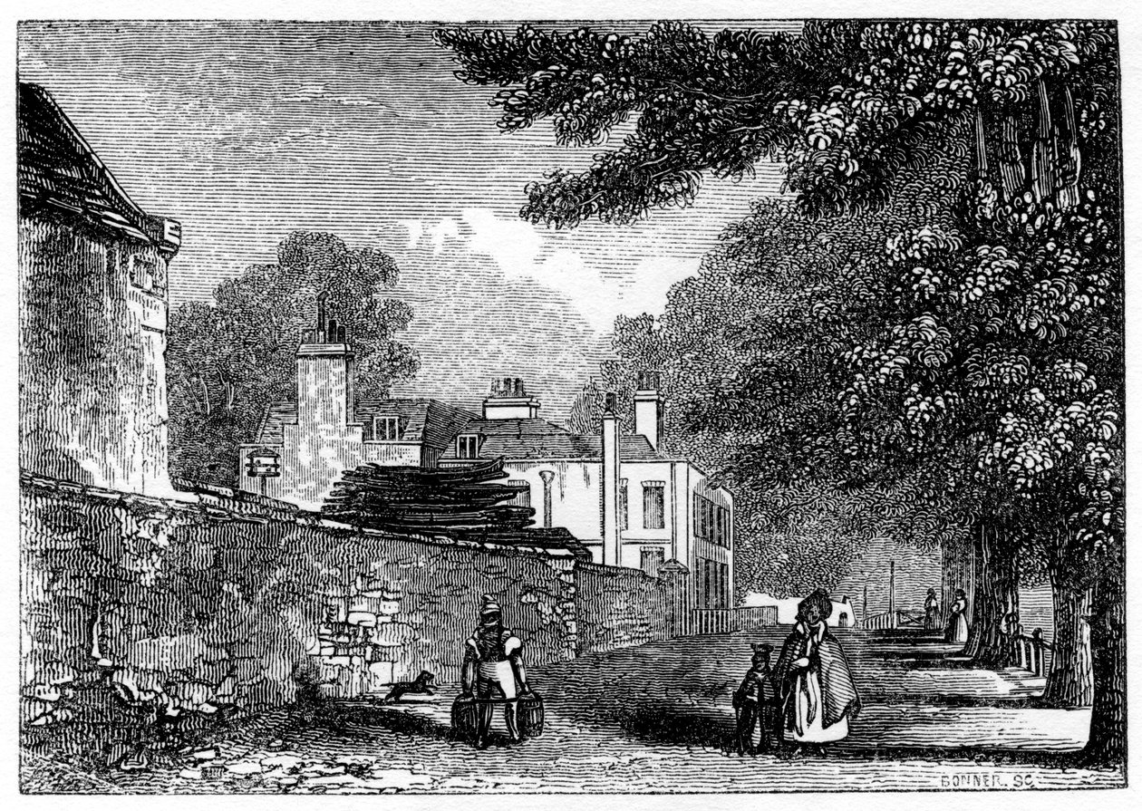 Upper Flask Tavern, Hampstead Heath, residência de George Steevens, 1840 de Unbekannt