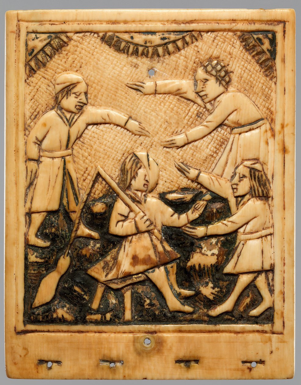 Folha superior do relógio de sol, alemão, ca. 1500. de Unbekannt