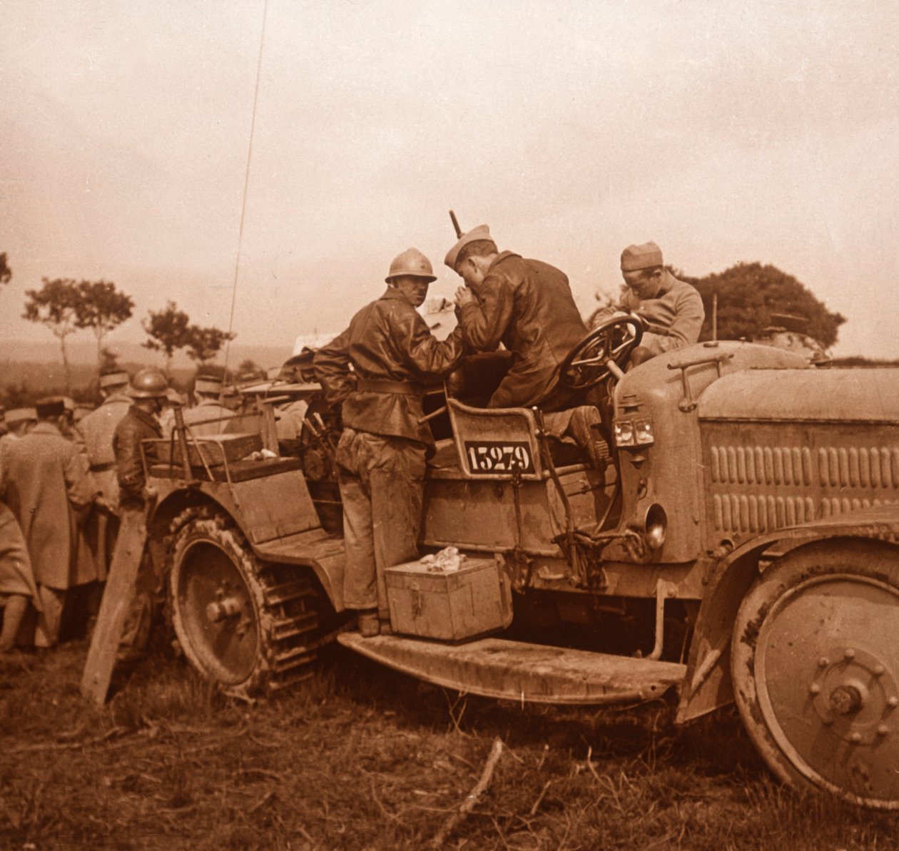 Uso do guincho para balão de barragem, Somme, norte da França, c1914-c1918. de Unbekannt