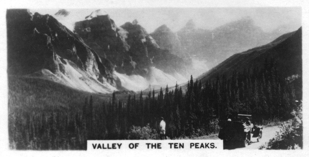 Vale dos dez picos, parque nacional banff, alberta, canadá, c1920s de Unbekannt
