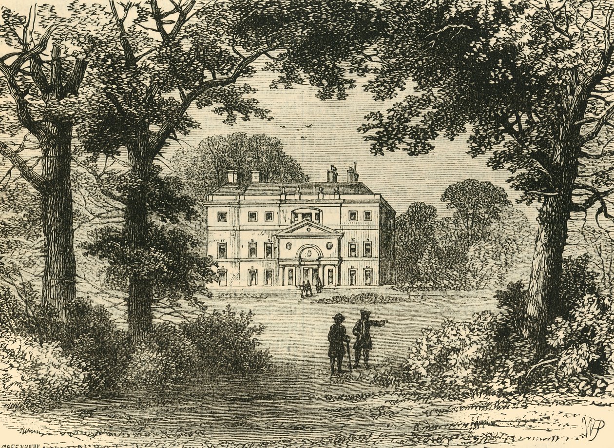 Vane House, em 1800, c1876. de Unbekannt