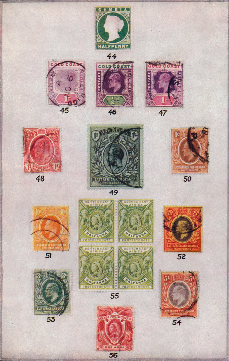 Vários selos da África Nos. 44-56, c1943, 1944 de Unbekannt