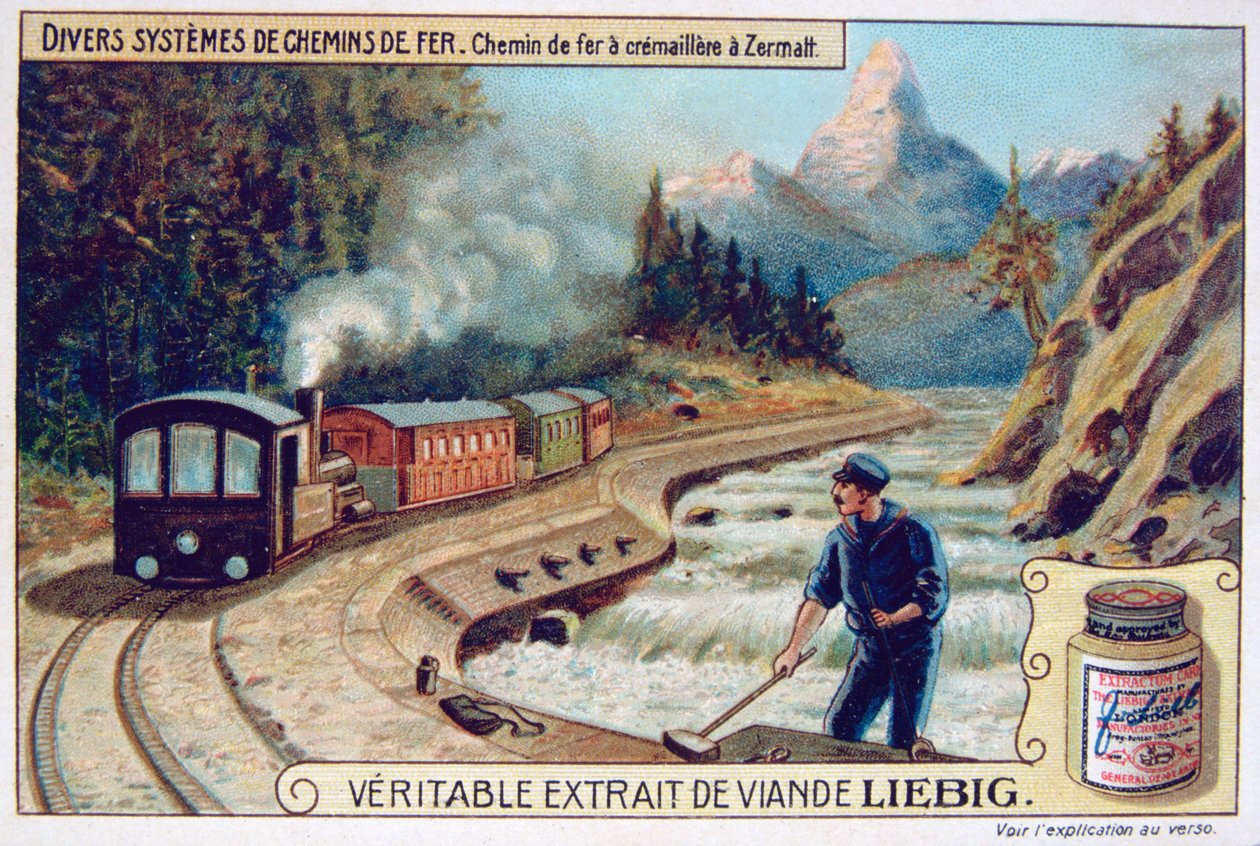 Vários sistemas de ferrovias, Zermatt, Suíça, c1900 de Unbekannt
