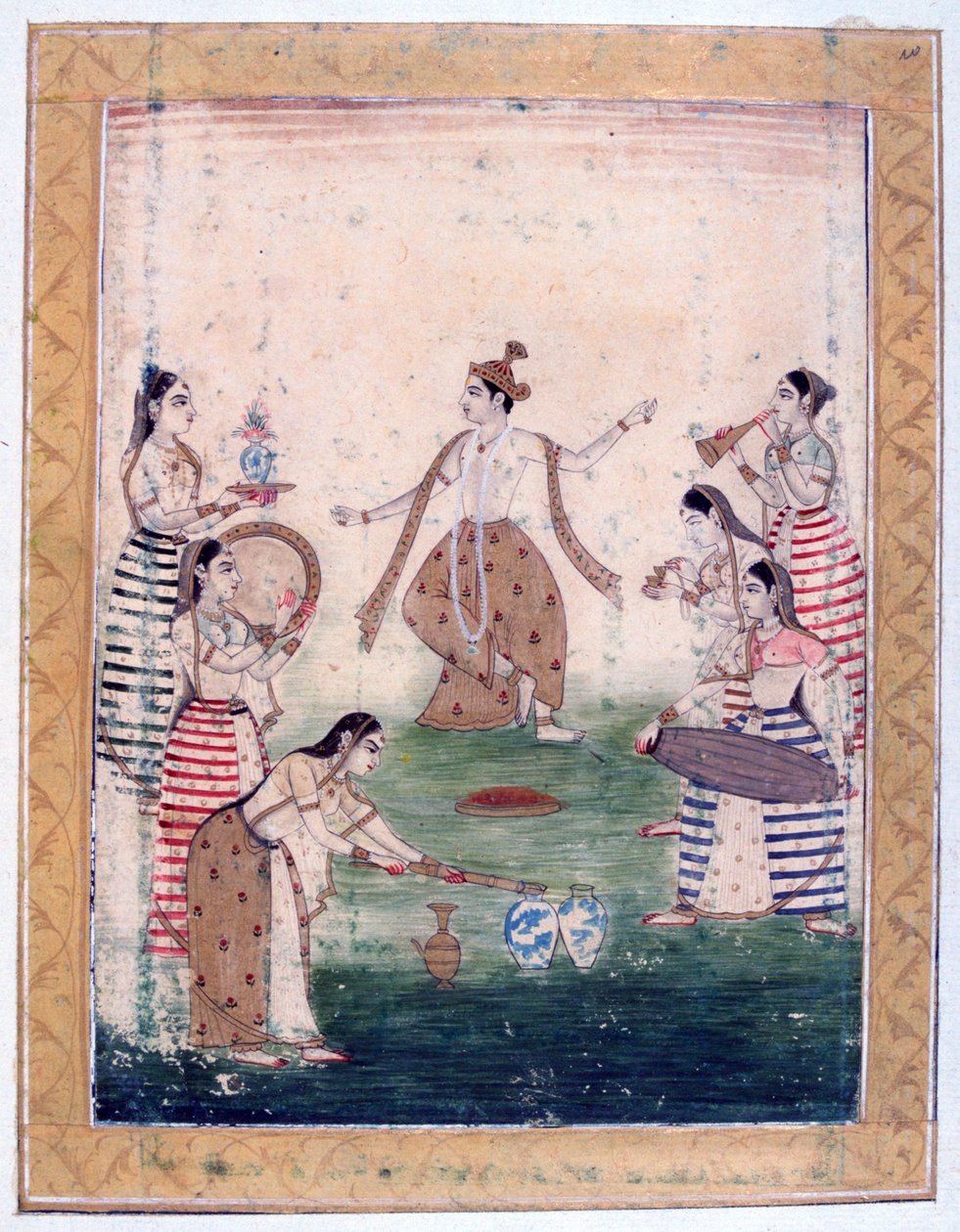 Vasanta Ragini, Álbum Ragamala, Escola de Rajasthan, século XIX de Unbekannt