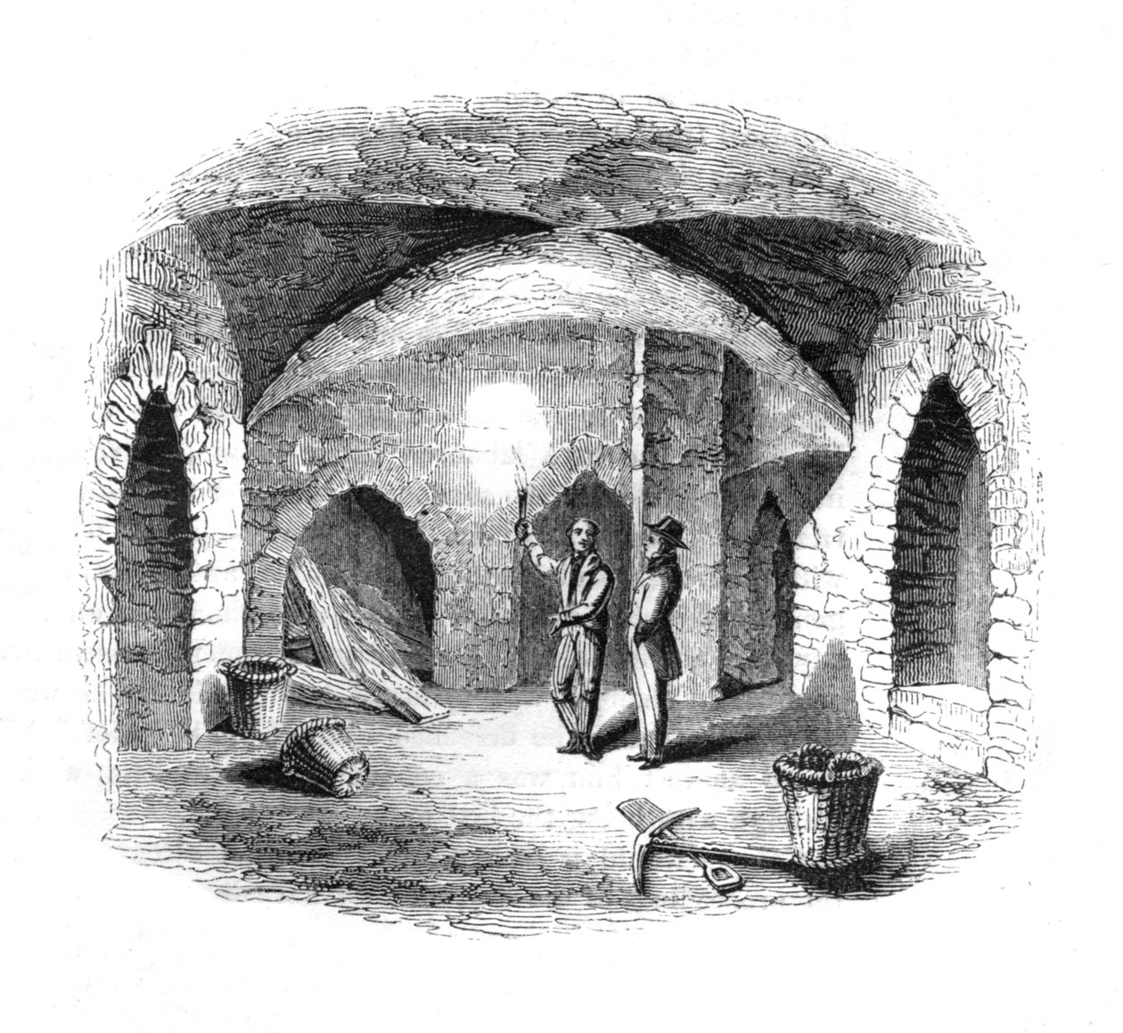Abóbada sob a Antiga Casa dos Lordes, 1845 de Unbekannt