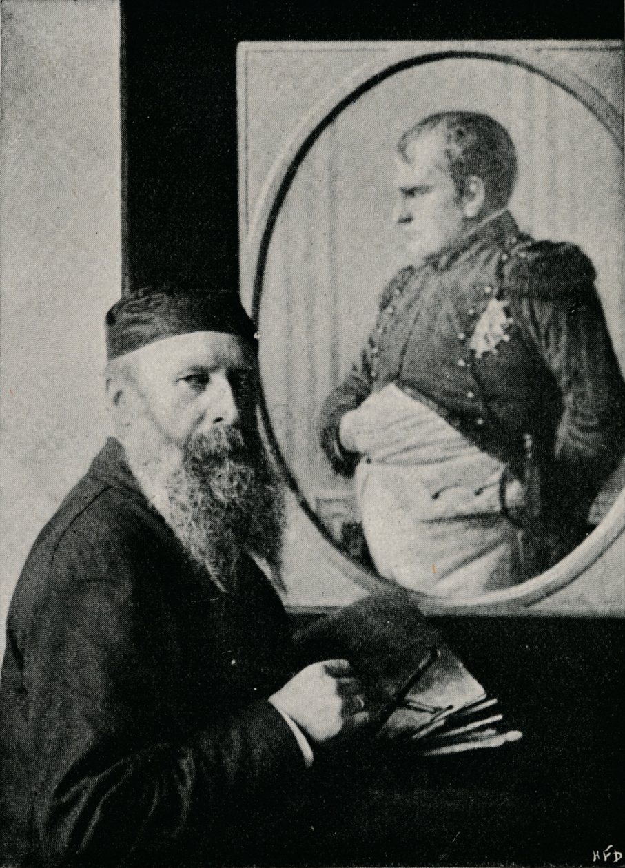 Verestchagin Pintando um retrato de Napoleão, c1890, 1910 de Unbekannt