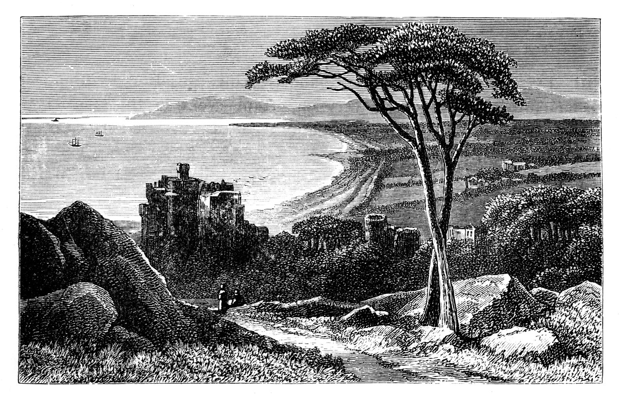 Victoria Castle, com Killiney-Bray Head à distância, Irlanda, c1888 de Unbekannt