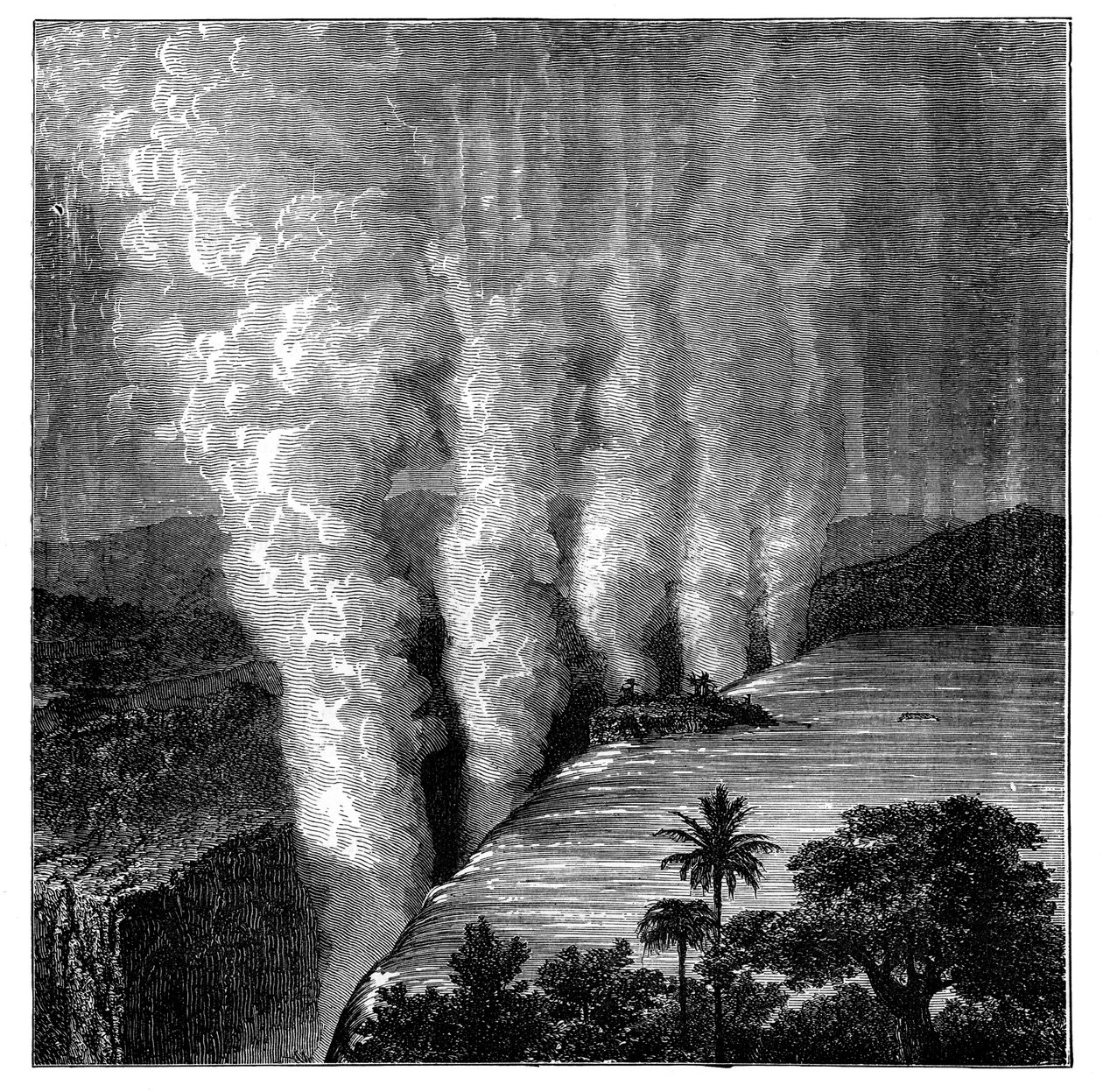 Cataratas Vitória no rio Zambeze, África, c1890 de Unbekannt