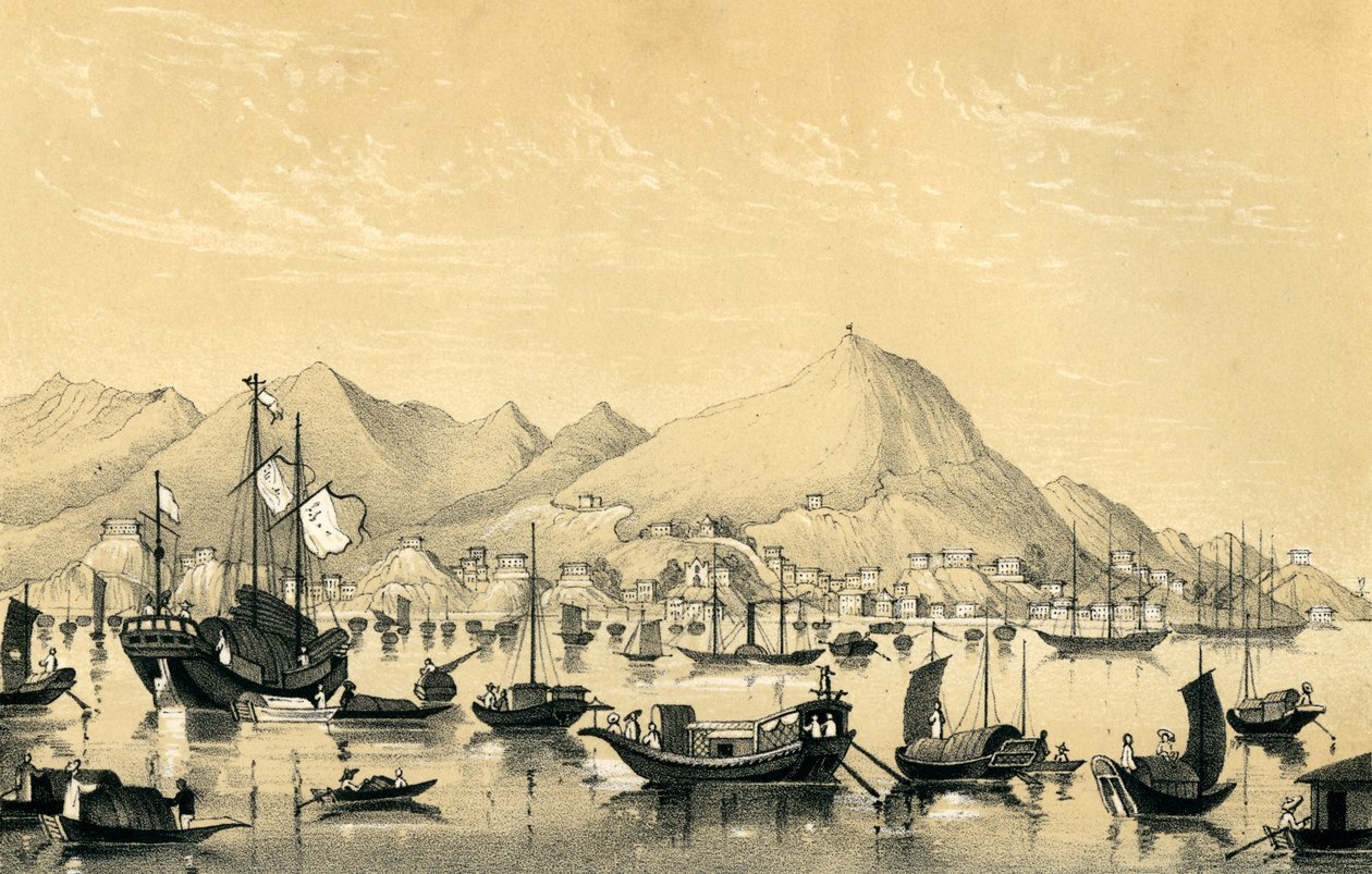 Cidade Victoria, Ilha de Hong Kong, 1847 de Unbekannt