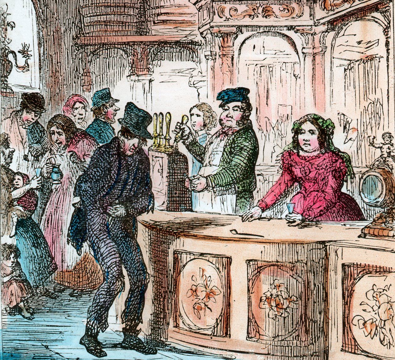 Casa de gin vitoriana, século XIX, final do século XIX ou início do século XX de Unbekannt