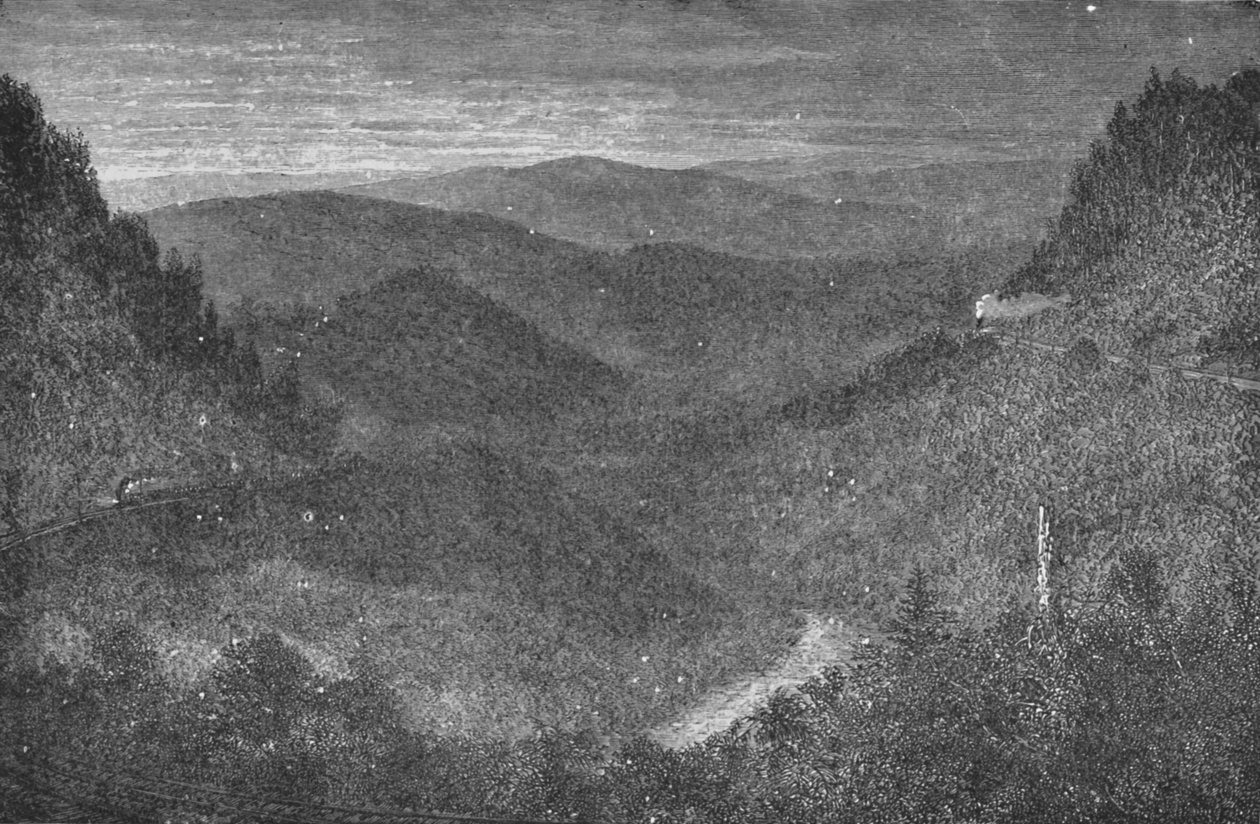 Vista da curva em ferradura de manhã cedo, 1883 de Unbekannt